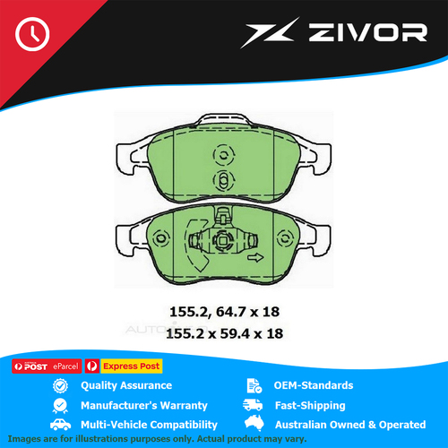 New PROTEX Brake Pads For RENAULT CAPTUR DYNAMIQUE J87 1.2L H5F.403 #DB2276UP