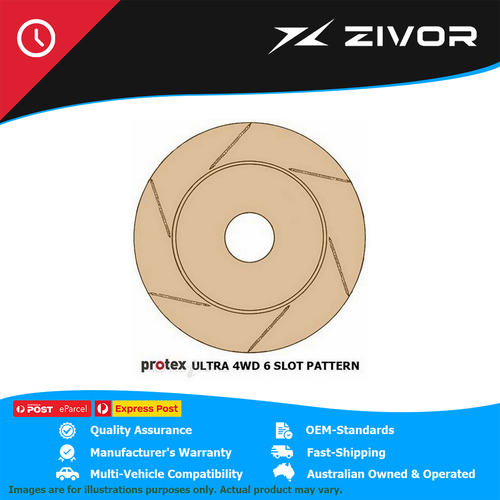 PROTEX Disc Rotor For FORD COURIER SUPER CAB 2D Cab Chassis 2.5L WLAT #FDR964HSL