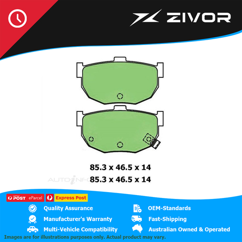 PROTEX Ultra Brake Pads - Rear For NISSAN MAXIMA J30 VG30DE 1988-1991 #DB1166CP
