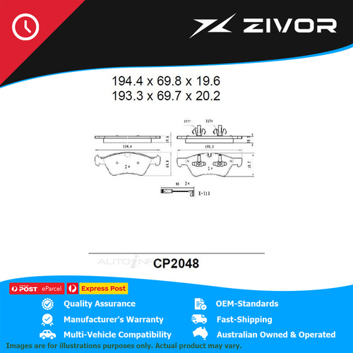 PREMIER Ceramic DB2048 Brake Pads For MERCEDES-BENZ ML280 CDI W164 #CP2048