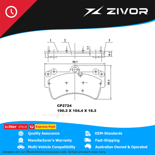 PREMIER Ceramic DB2724 Brake Pads For PORSCHE CAYENNE 9PA #CP2724