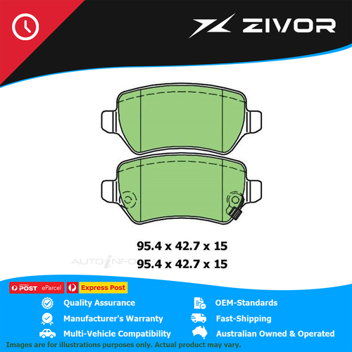 PROTEX Ultra Brake Pads - Rear For HOLDEN BARINA COMBOXC Z14XEP #DB1511CP