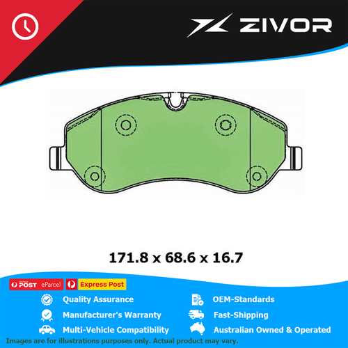 PROTEX Ultra Disc Pad Set For FORD TRANSIT 350E LWB JUMBO VO CVR5 #DB3208CP