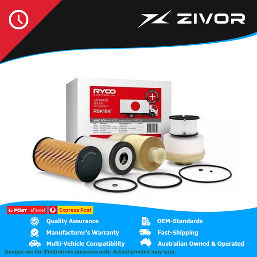 RYCO Filter Service Kit For HINO 500 1124 FD 5.1L A05CTE 2018-On #RSK184