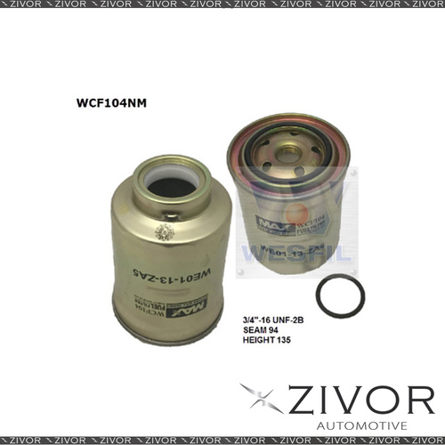 NIPPON MAX FUEL Filter For Toyota Landcruiser Prado 3.0L TD 11/09-06/15-WCF104NM
