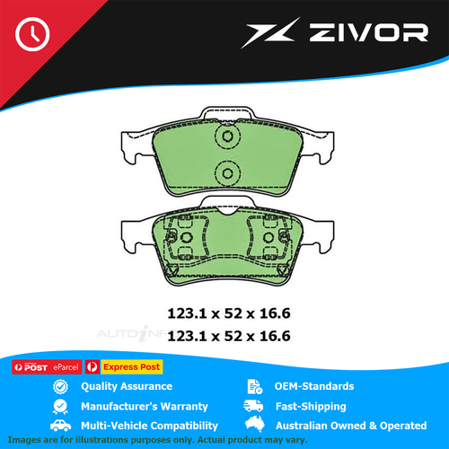 PROTEX Brake Pads-Rear For RENAULT MEGANE SPORT SPORT 225 E1 TEM X84 DB1665CP