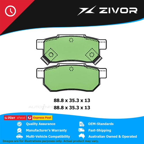 PROTEX Ultra Brake Pads - Rear For HONDA PRELUDE EX BA B20A4 #DB1163CP