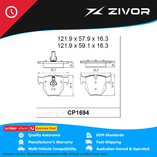 PREMIER Ceramic DB1694 Brake Pads For BMW 530D E61 3.0L M57D30TU2 #CP1694