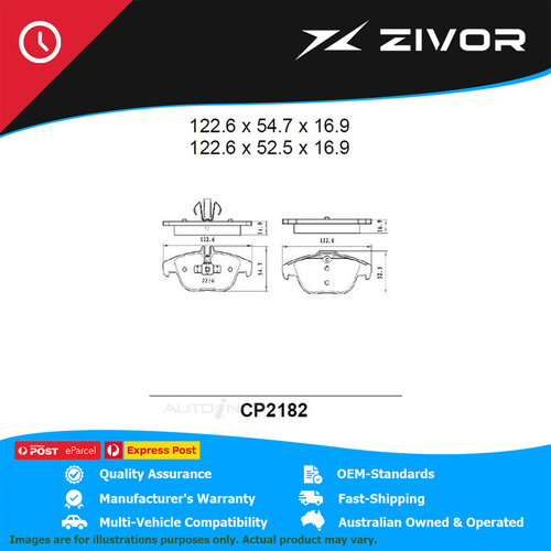 PREMIER Ceramic DB2182 Brake Pads For MERCEDES-BENZ C250 S204 #CP2182