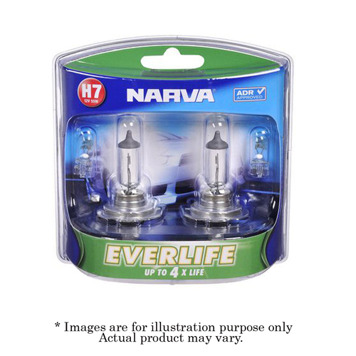 New NARVA 12V 55W H7 Everlife Standard Globe - 2 Piece Suit For AUDI 48329BL2