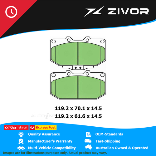 PROTEX Ultra Brake Pads - Front For NISSAN SKYLINE GTS-t R32 RB20DET #DB1170CP