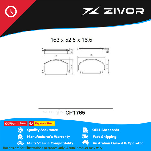 PREMIER Ceramic DB1765 Brake Pads For HOLDEN CAPRICE V WN 6.2L LS3 #CP1765