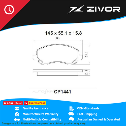 PREMIER Ceramic DB1441 Brake Pads For MITSUBISHI LANCER CJ. CF 2.0L 4B11 #CP1441
