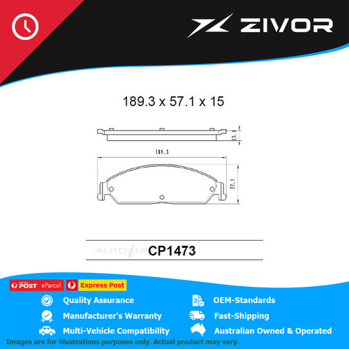 PREMIER Ceramic DB1473 Brake Pads For FORD FALCON XL, XLS LPG BA #CP1473