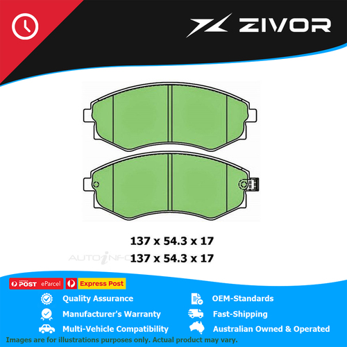PROTEX Ultra Brake Pads - Front For HYUNDAI COUPE FX, SFX RD G4GF #DB1167CP