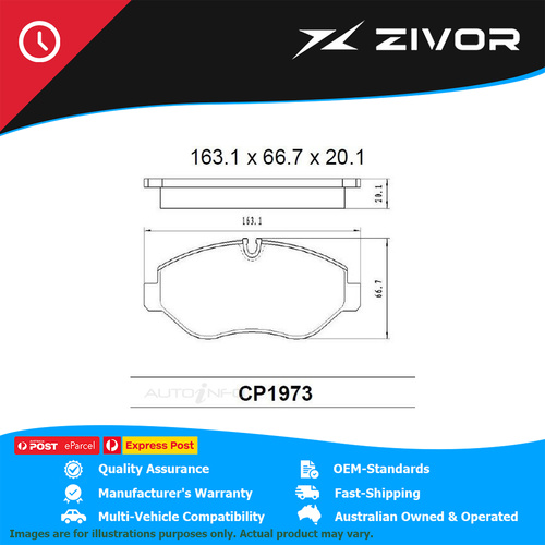 PREMIER Ceramic DB1973 Brake Pads For IVECO DAILY MWB/MID 35S15 #CP1973