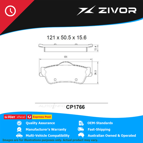 PREMIER Ceramic DB1766 Brake Pads For HOLDEN BERLINA BERLINA LPG VE #CP1766