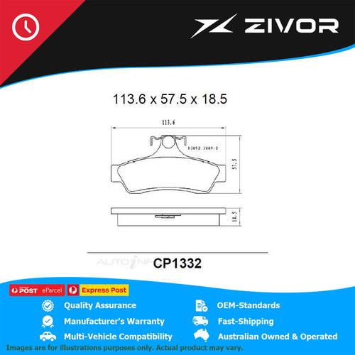 PREMIER Ceramic DB1332 Brake Pads For HOLDEN COMMODORE ONE TONNER VY #CP1332