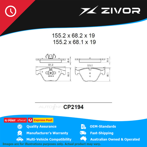 PREMIER Ceramic DB2194 Brake Pads For BMW 323i E90 2.5L N52B25 2008-2012 #CP2194