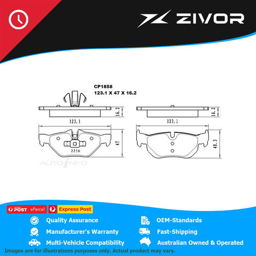 PREMIER Ceramic DB1858 Brake Pads For BMW 116i E87 1.6L N45816 2006-2008 #CP1858