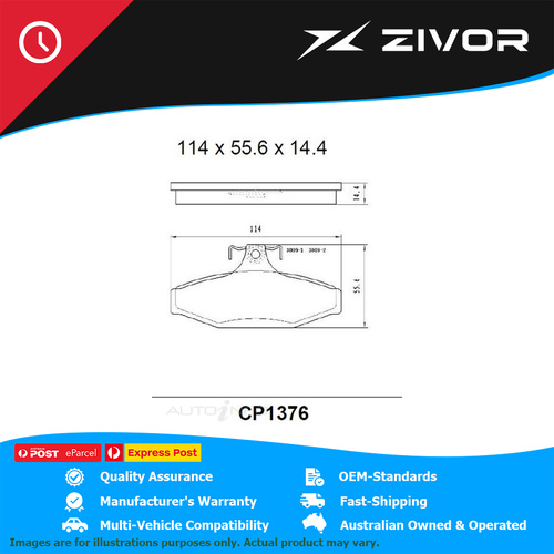 PREMIER Ceramic DB1376 Brake Pads For FORD FALCON RTV LPG BF #CP1376