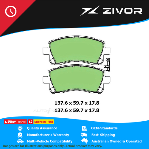 PROTEX Brake Pads-Front For SUBARU FORESTER C/TB, S/TB, T/TB SF, S10 DB1342CP