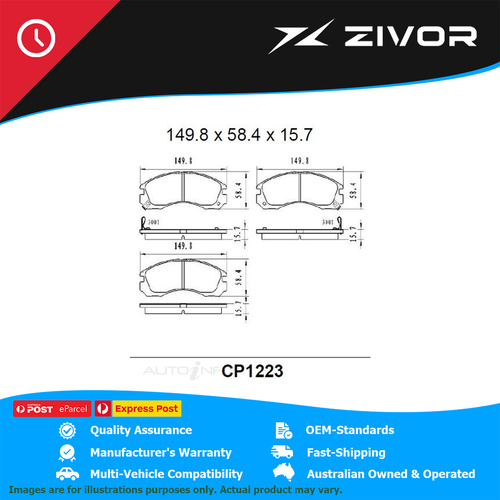 PREMIER Ceramic DB1223 Brake Pads For MITSUBISHI LANCER EVO IV. #CP1223