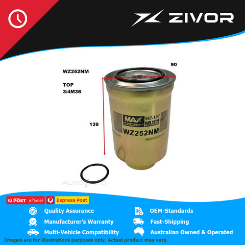 NIPPON MAX Diesel Fuel Filter For TOYOTA HILUX LN111R 2.8L 3L #WZ252NM