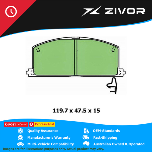PROTEX Ultra Brake Pads - Front For TOYOTA COROLLA EE96V 2E 1987-1991 #DB308CP