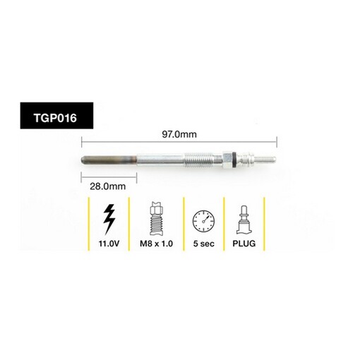 6x New TRIDON Premium Australian Quality Glow Plug For Peugeot #TGP016