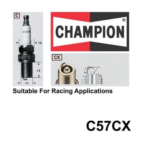 6x New CHAMPION Performance Driven Quality Racing Spark Plug #C57CX