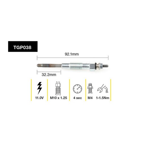 6x New TRIDON Premium Australian Quality Glow Plug For Daihatsu #TGP038
