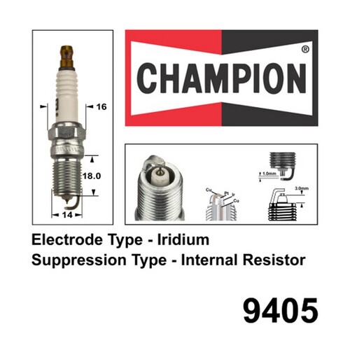6x New CHAMPION Performance Driven Quality Iridium Spark Plug For Hsv #9405