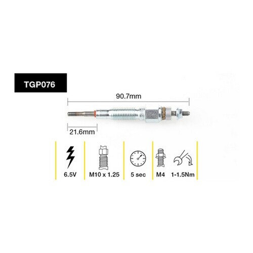 4x New TRIDON Premium Australian Quality Glow Plug For Nissan #TGP076