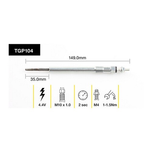 4x New TRIDON Premium Australian Quality Glow Plug For Ford #TGP104