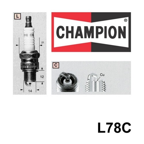 4x New CHAMPION Performance Driven Quality Marine / Motorcycle Spark Plug #L78C