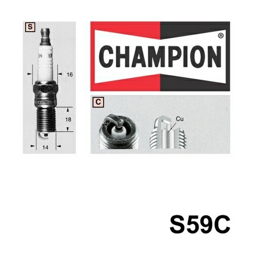 4x New CHAMPION Performance Driven Quality Racing Spark Plug #S59C