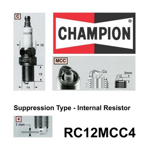 4x CHAMPION Performance Driven Quality Copper Plus Spark Plug For Jeep #RC12MCC4