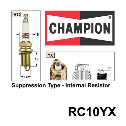 4x CHAMPION Performance Driven Quality Copper Plus Spark Plug For Nissan #RC10YX