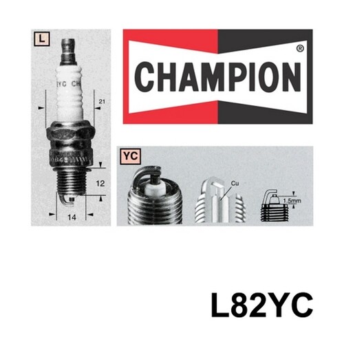 4x CHAMPION Performance Driven Quality Copper Plus Spark Plug For Fiat #L82YC