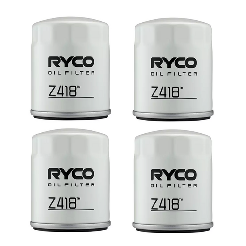4x Pack of New RYCO Oil Filter Z418 - Equiv. Sakura C-1123, Wesfil WZ418/WZ422