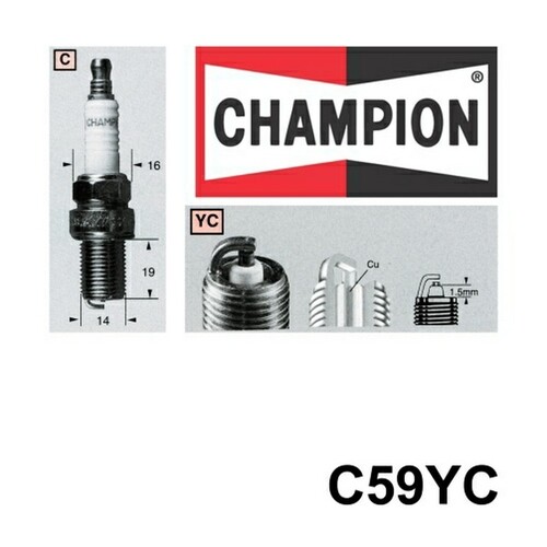 2x New CHAMPION Performance Driven Quality Racing Spark Plug For Ferrari #C59YC