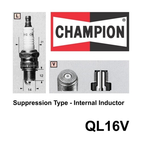 2x New CHAMPION Performance Driven Quality Marine Spark Plug #QL16V