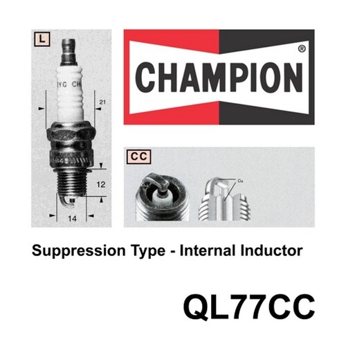 2x New CHAMPION Performance Driven Quality Marine Spark Plug #QL77CC