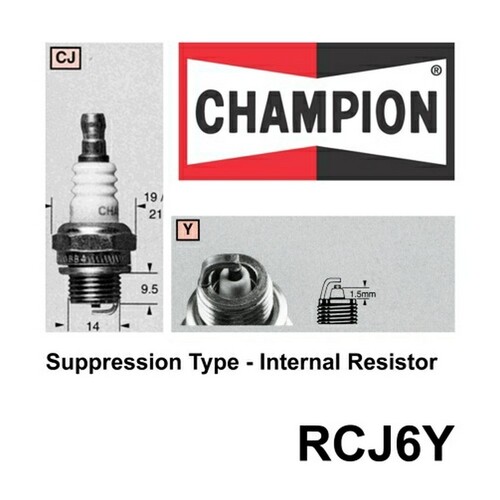 2x New CHAMPION Performance Driven Quality Small Engine Spark Plug #RCJ6Y