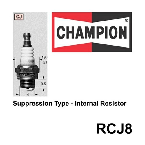 2x New CHAMPION Performance Driven Quality Small Engine Spark Plug #RCJ8