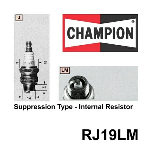 2x New CHAMPION Performance Driven Quality Small Engine Spark Plug #RJ19LM