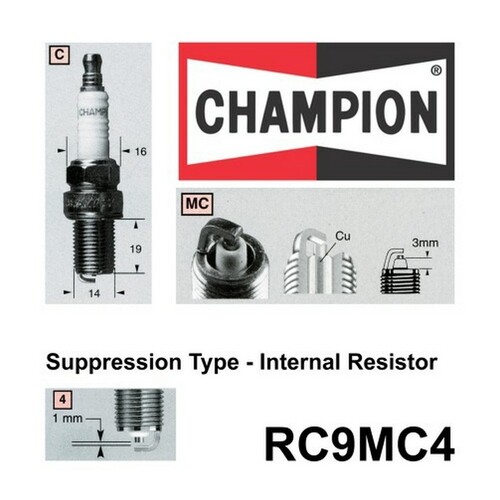 2x CHAMPION Performance Driven Quality Copper Plus Spark Plug For Honda #RC9MC4