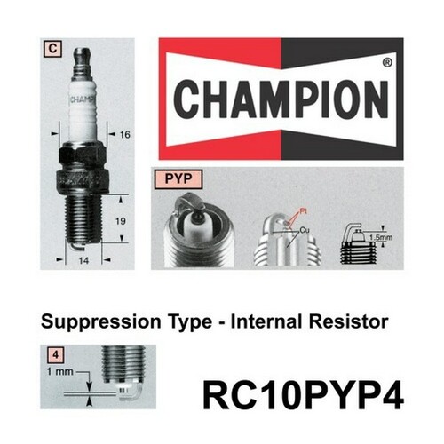 2x CHAMPION Performance Driven Quality Platinum Spark Plug For Isuzu #RC10PYP4