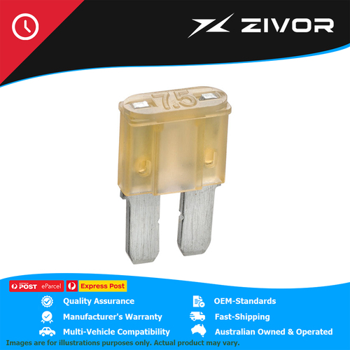 New Genuine NARVA Brown Micro 2 Blade Fuse 7.5A Pack of 5 #52407BL